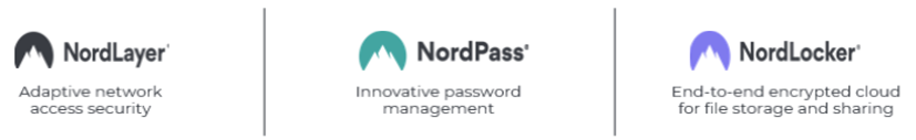 NordLayer, NordPass, and NordLocker products